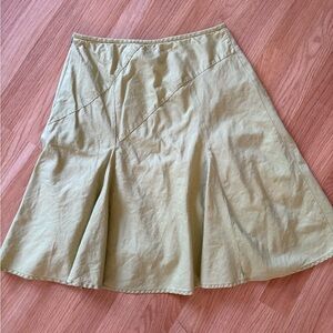George A-Line Soft Green Cotton Skirt